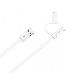 AP55S 2 in 1 Data cable with  Type-C adaptor 1.5 m White